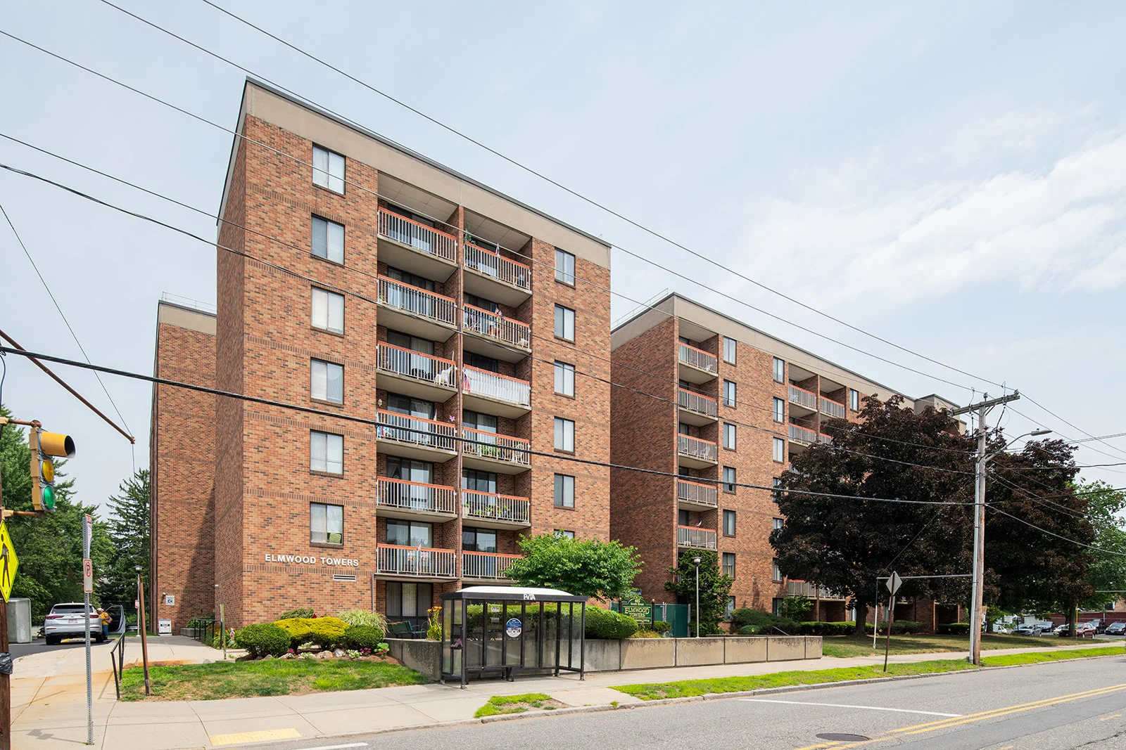 Elmwood Towers exterior front corner